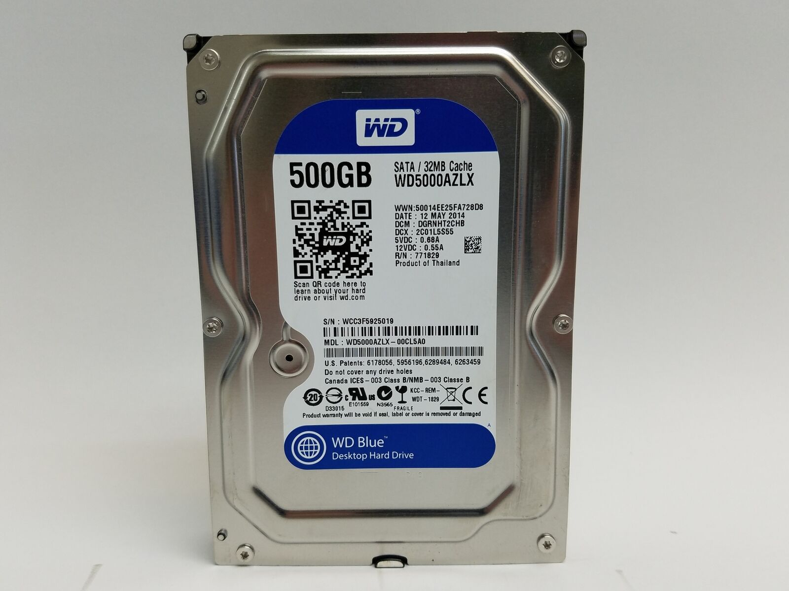 Lot of 100 Western Digital WD Blue WD5000AZLX 500 GB 3.5