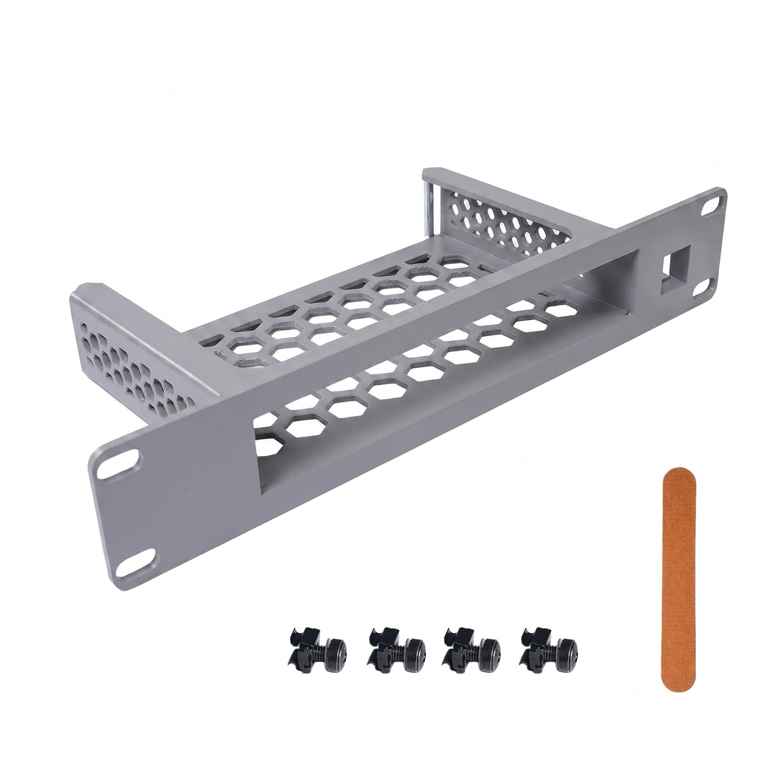 1U 10-Inch Network Rack Mount with TP-Link TL-SG108 8-Port Switch, Hardware E...