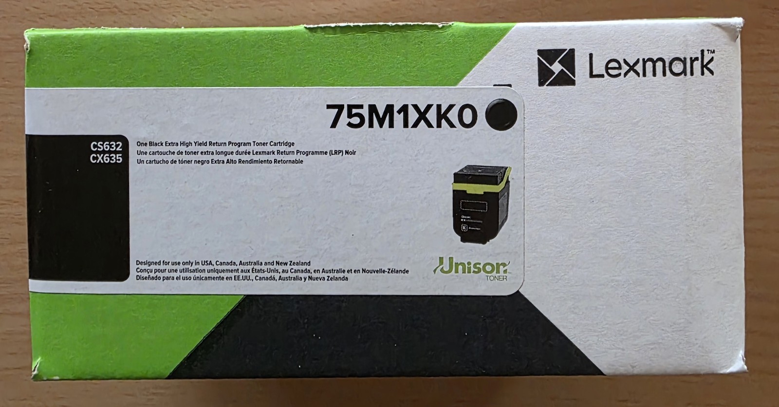 Genuine NEW Lexmark 75M1XK0 Black Toner Extra High Yield CS632 CX635 INK OEM