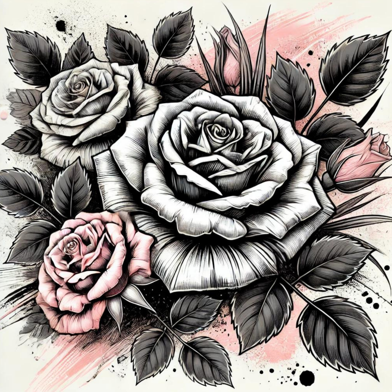 Roses Flowers Floral Art Mouse Pad Mousepad Art Painting Print Gardens