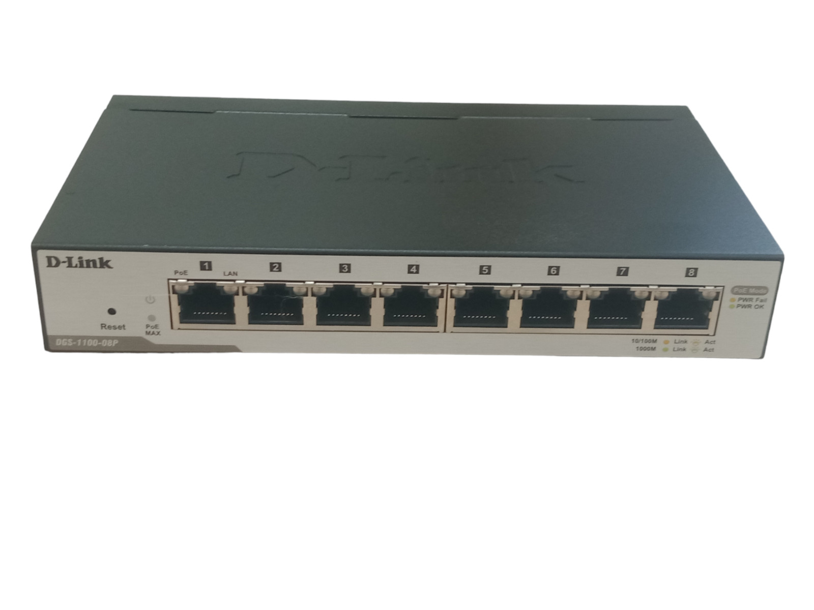 D-Link Model DGS-1100-08P 8-Port PoE Smart Managed Switch | No Power Adapter