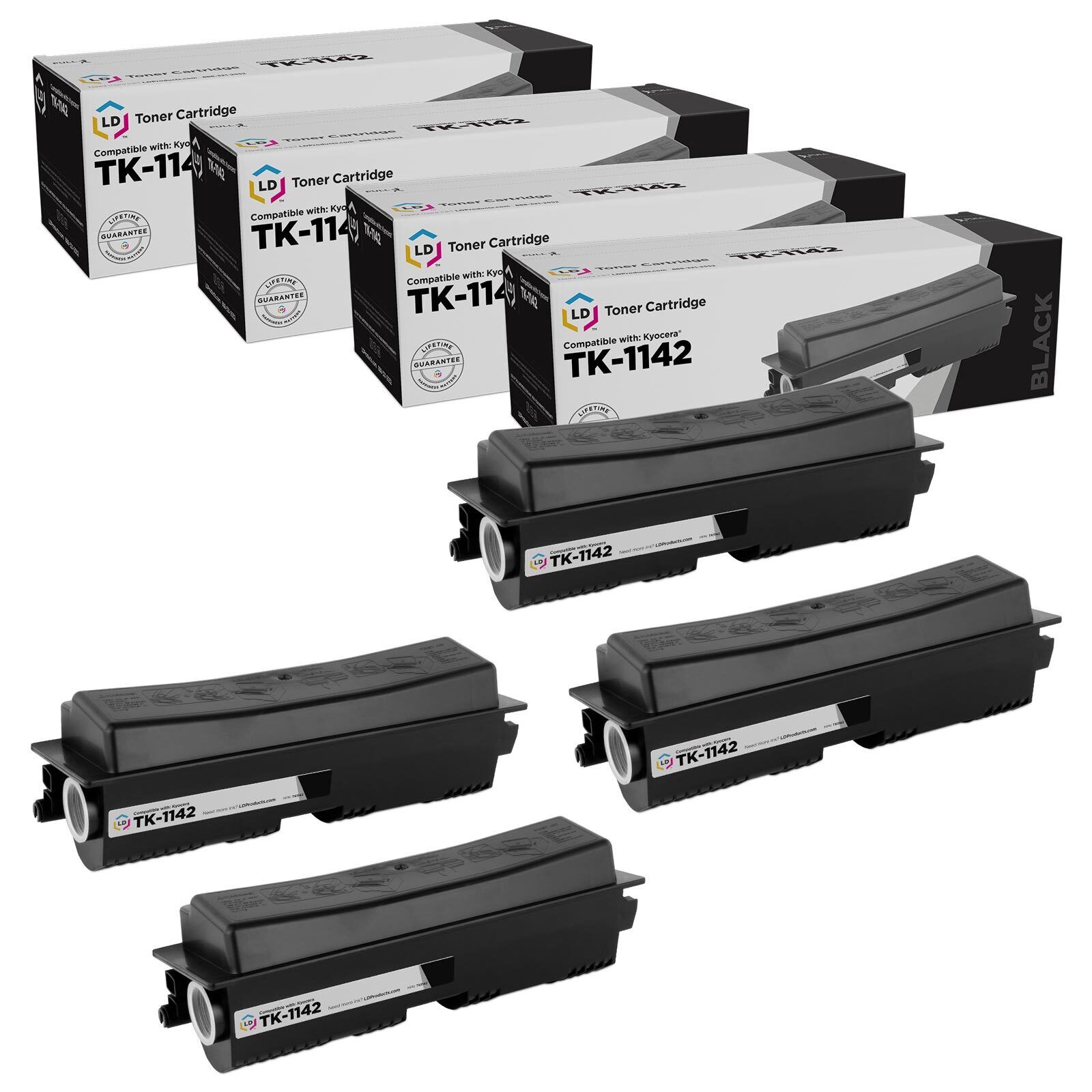 LD Comp Kyocera-Mita TK-1142 4pk Black FS-1035 FS-1135 M2035dn Printers