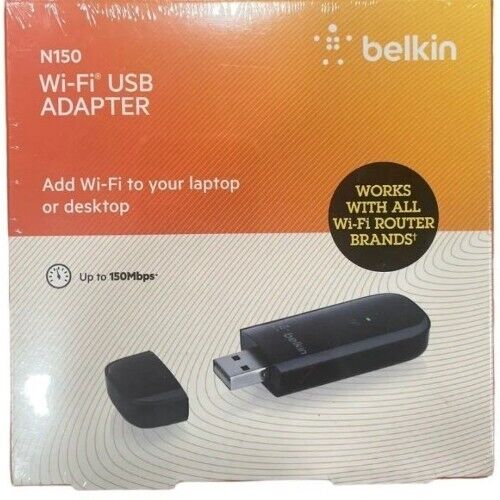 Belkin N300 High Performance Wireless 802.11b/g/n Wi-Fi USB Adapter Dongle