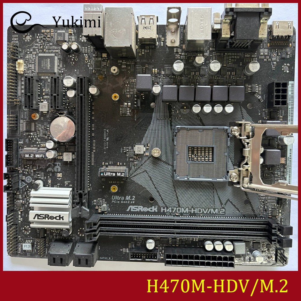 FOR ASROCK H470M-HDV/M.2 DDR4*2 Socket 1200 64GB Micro ATX Ｍotherboard Test OK