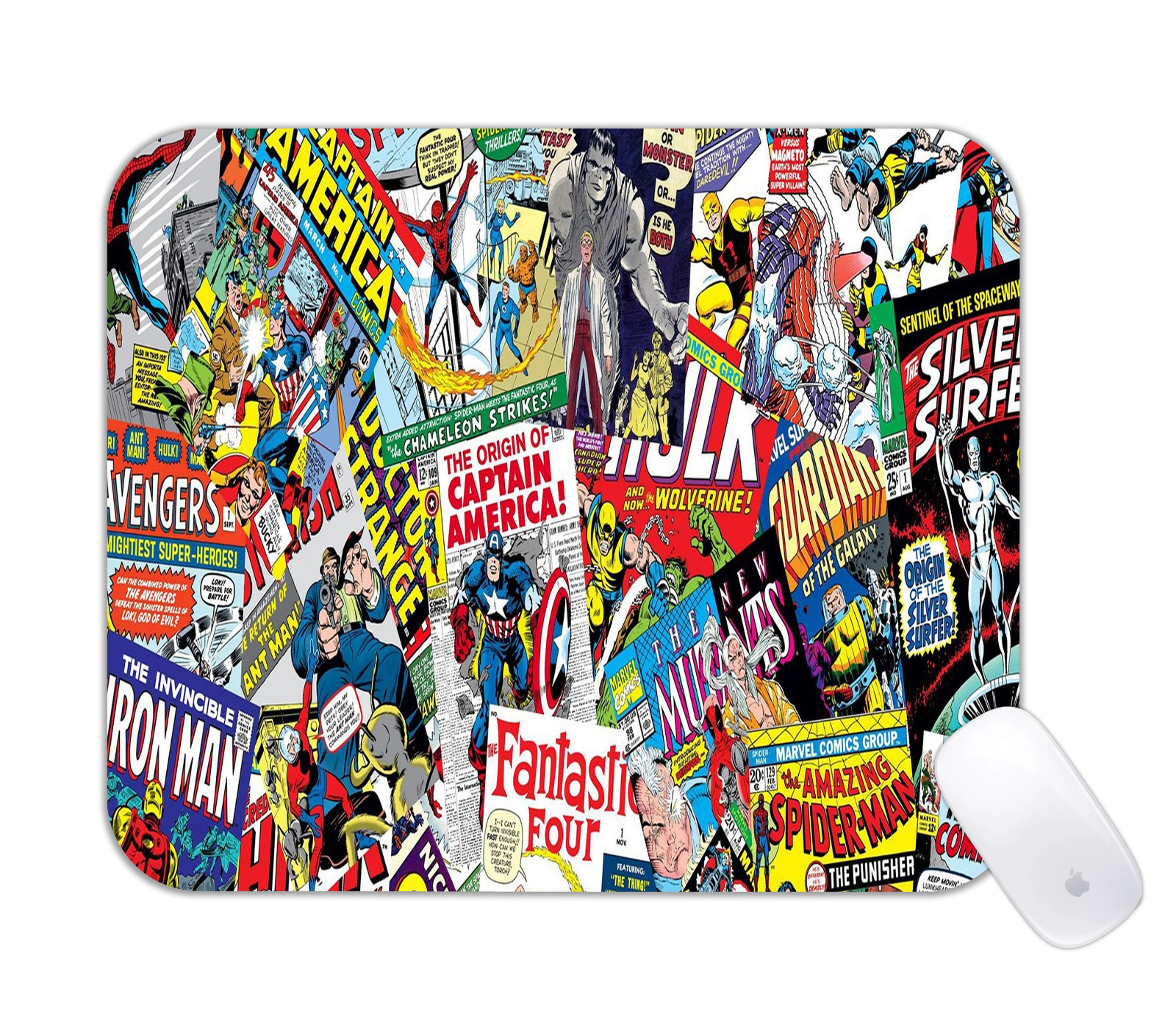 Colorful Comic Book Theme Pop Art Desk Mat Graphic Gaming Mouse Pad