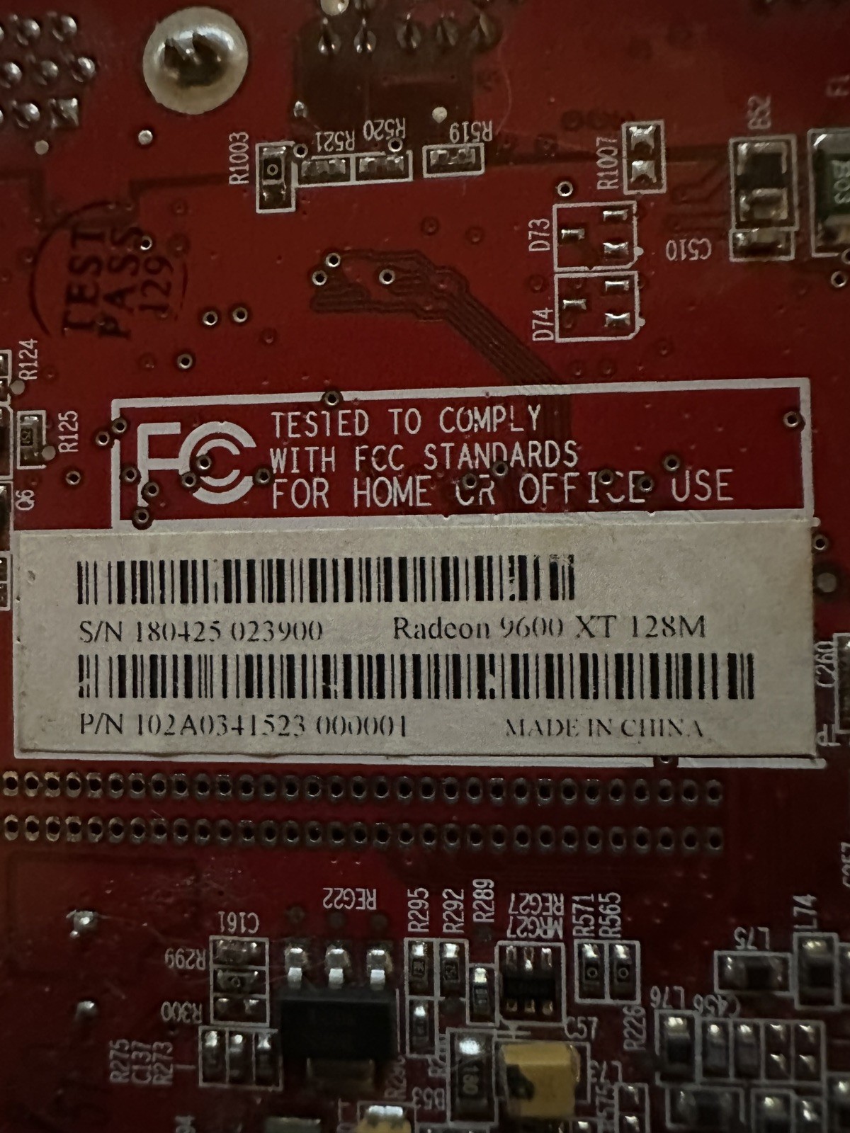 ATI Radeon 9600 XT 128m VGA DVI AGP Video Card