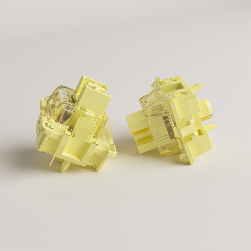 Lubed / Filmed Akko V3 Cream Yellow Pro Linear Switches(110Ct)