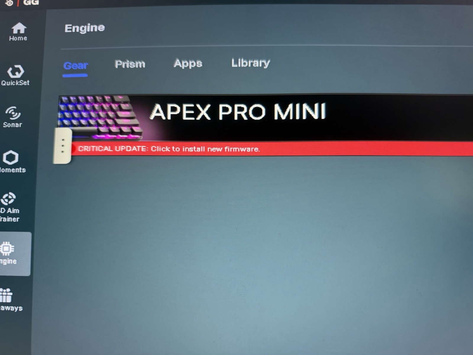 SteelSeries Apex Pro Mini Wired RGB Illuminated QWERTY English Keyboard Black