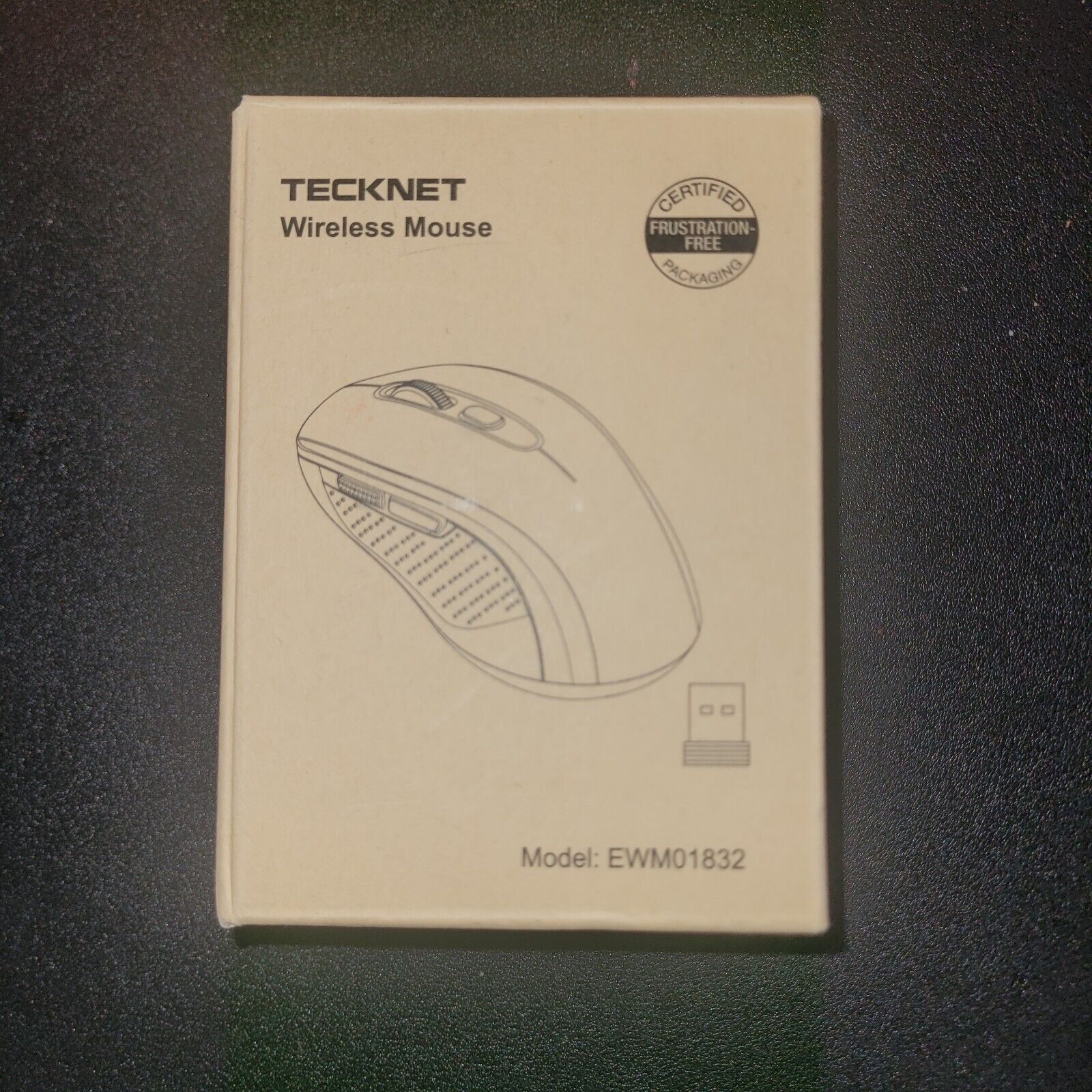 TECKNET Bluetooth Wireless Mouse w/USB Nano Receiver EWM01832 BLACK