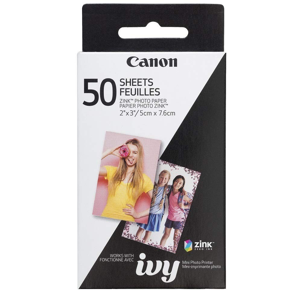 Photo Sticker Paper 2x3 Inch Glossy Adhesive Sheets 50 Pack