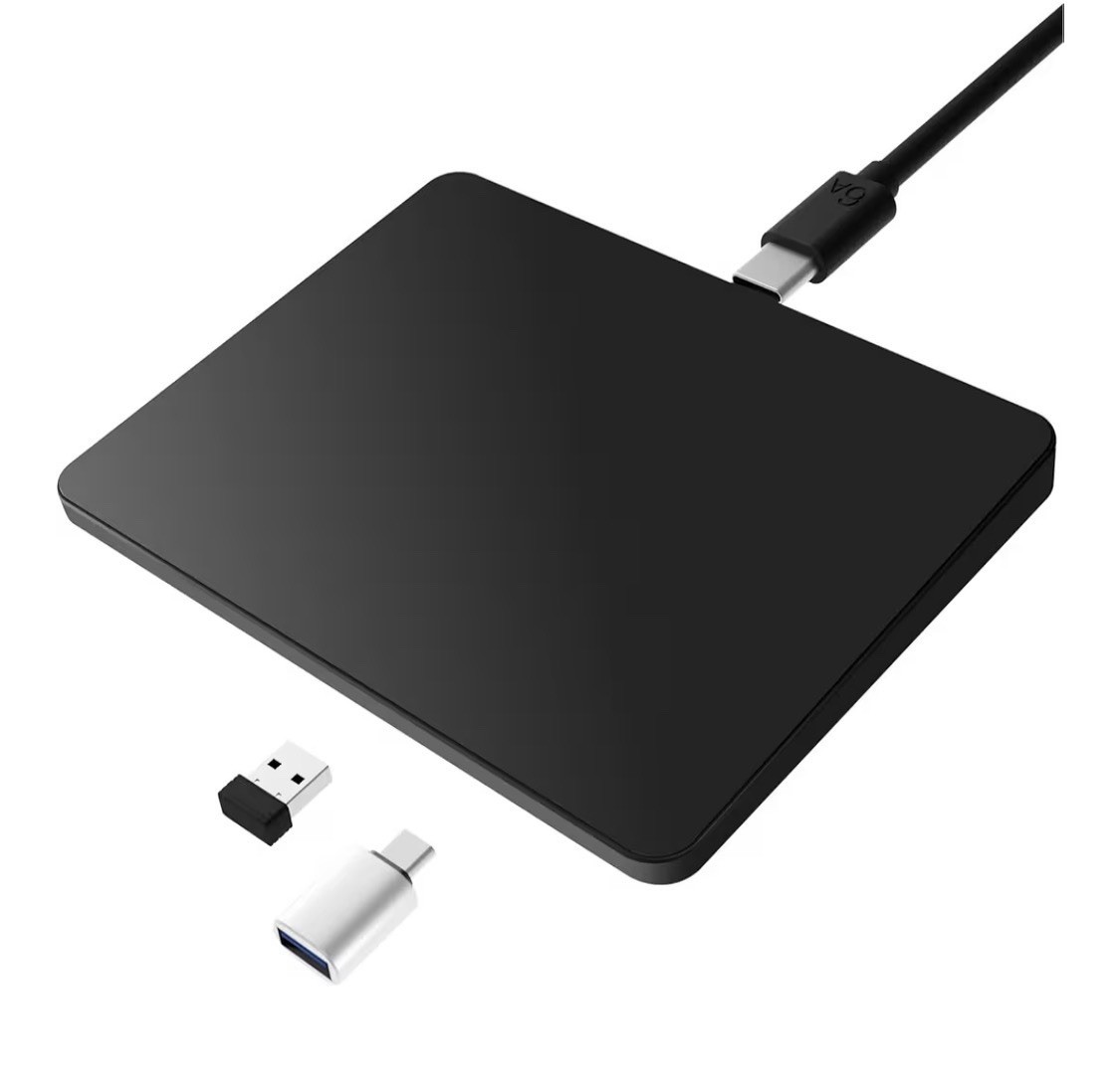 Tri-Mode Wireless Trackpad, Bluetooth / 2.4G USB/Wired Touchpad Mouse 