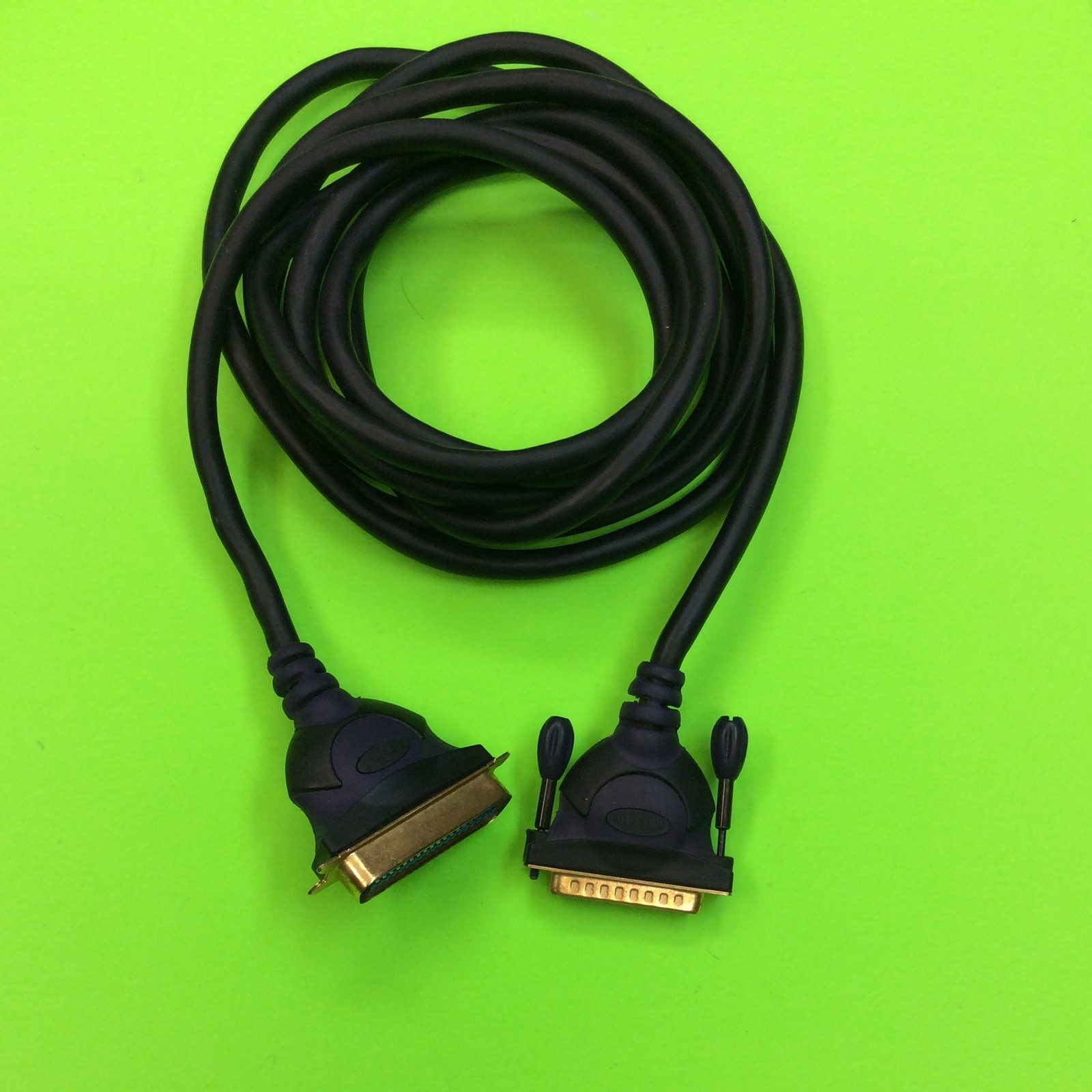 10FT Gold Ends Purple/Black Cord Parallel Cable Cord Belkin