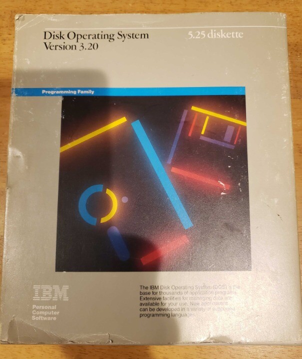 IBM Disk Operating System Version 3.20 w/ Manual 5.25 FLOPPY vintage OS '86 BOX