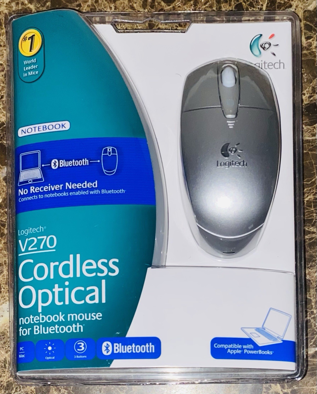 Logitech V270 Cordless Optical Mouse Bluetooth For Notebooks Laptops NEW SEALED