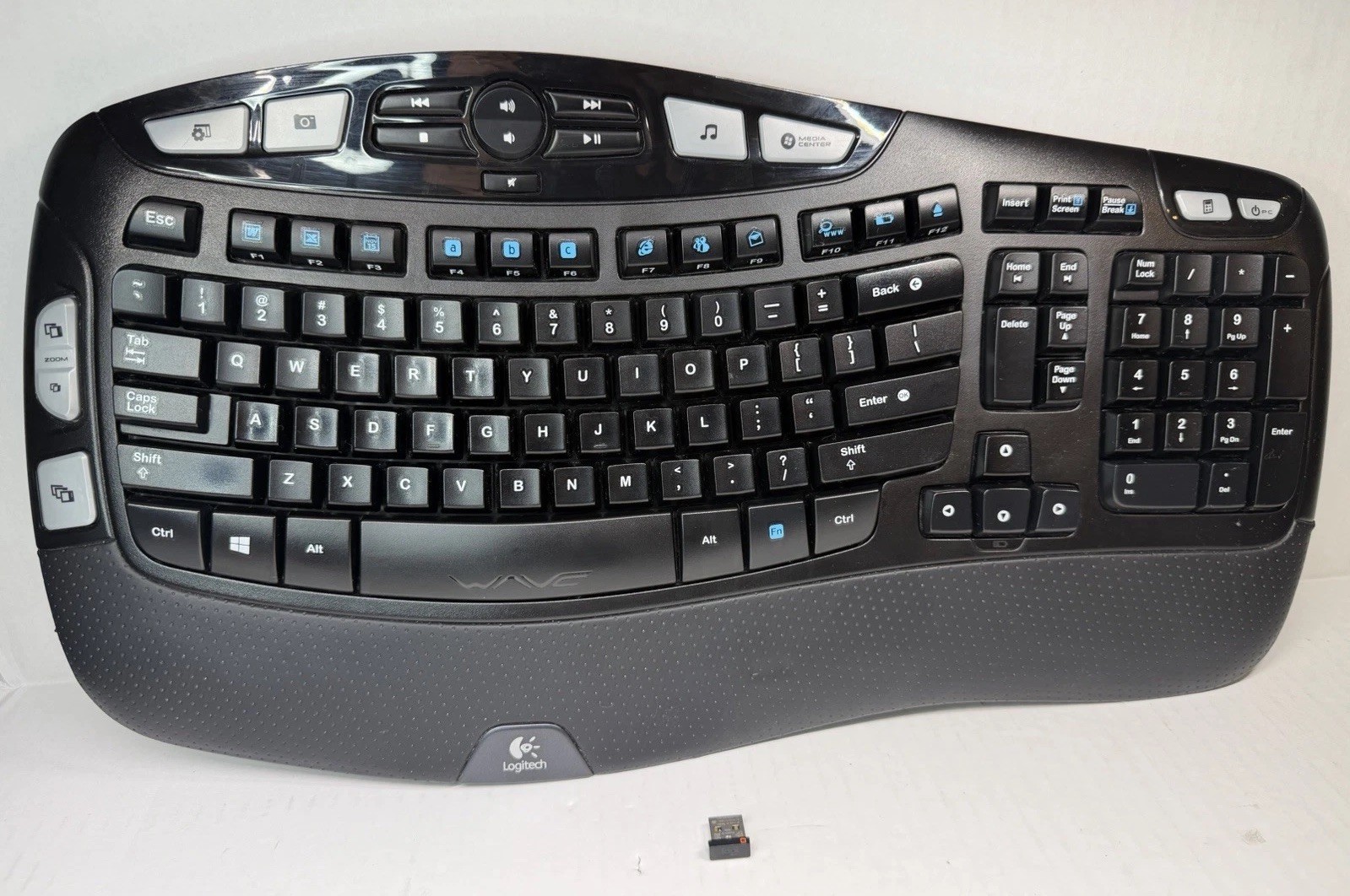 Used Logitech K350 Wireless Wave Keyboard USB Receiver -  - Unit #2