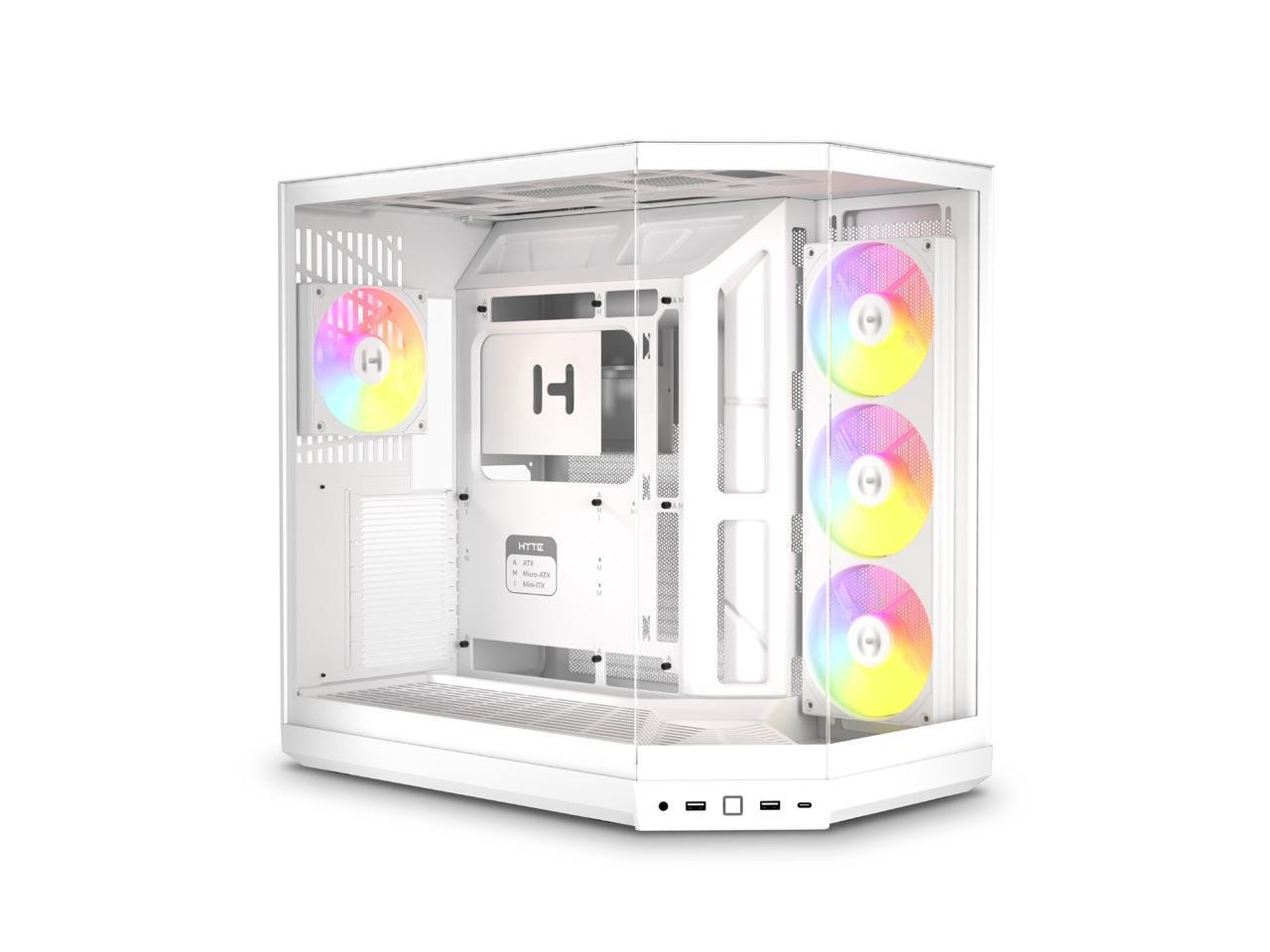 HYTE CS-HYTE-Y50RGB-WW Snow White ABS / Steel / Tempered Glass ATX Mid Tower
