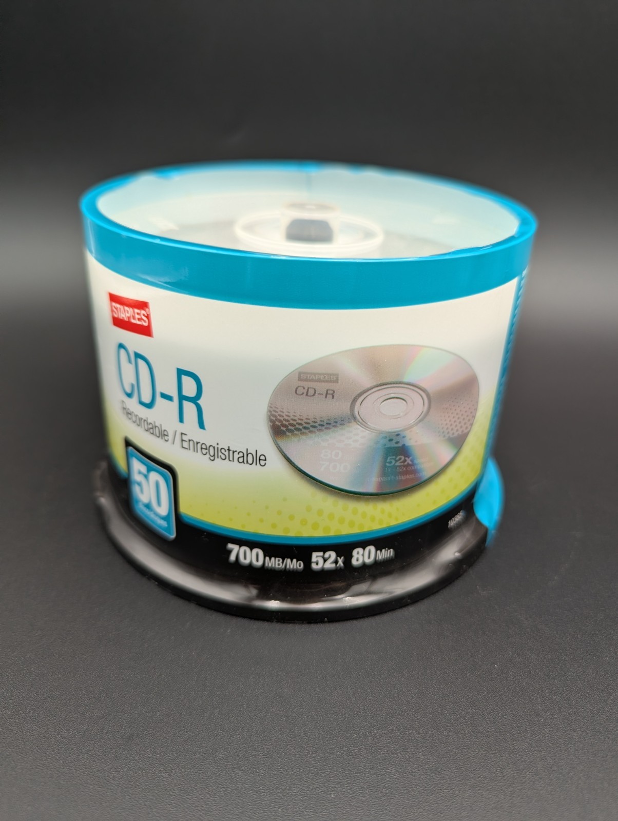 Staples 700MB 80MIN 52X CD-R Spindle 50 Pack 10365 NEW SEALED