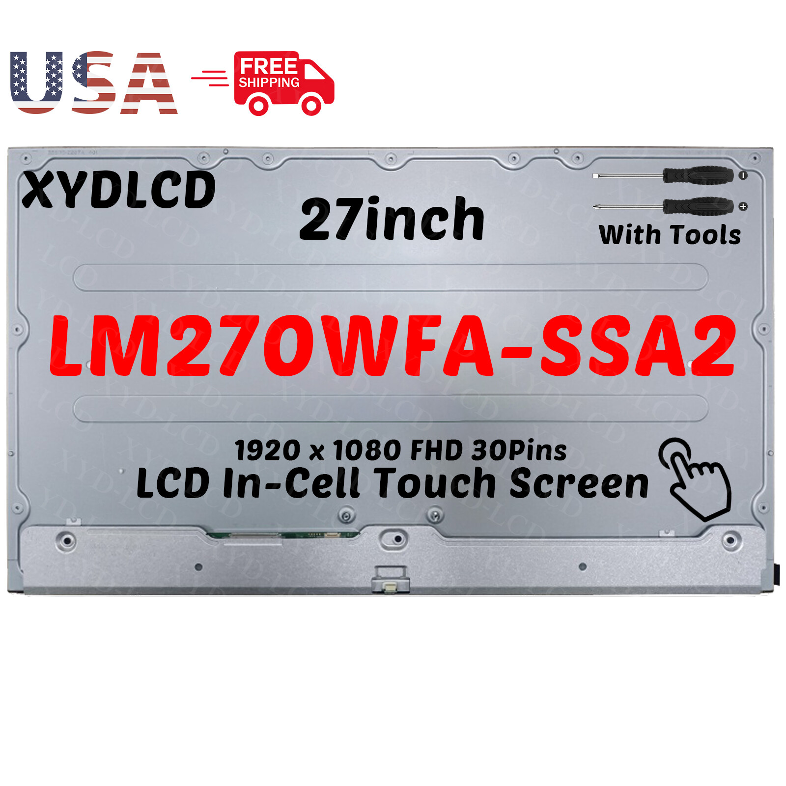 LM270WFA-SSA2 5D10W33957 LCD Touch Screen Panel Replacement Borderless IPS 30Pin