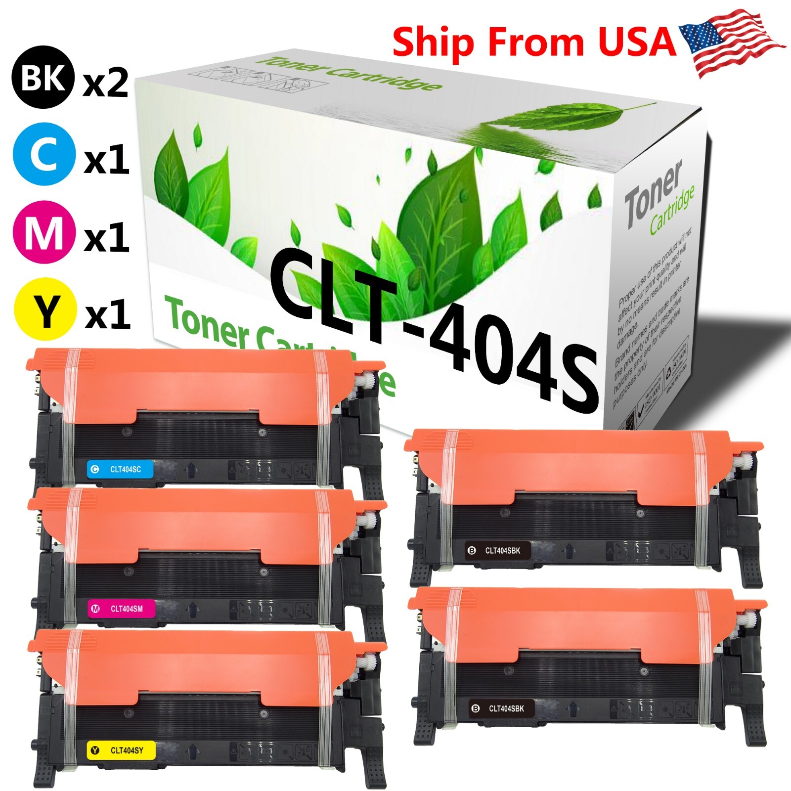 (5-Pack,2BCMY) CLT-404S Toner Cartridge CLT404S for C480w Printer