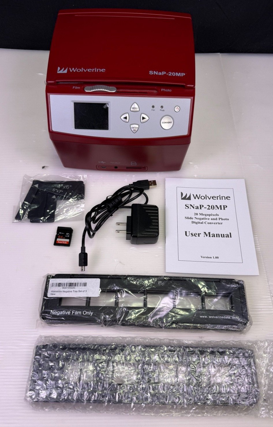 Wolverine SNaP-20 MP Slides Negatives & Photos to Digital Converter - Open Box