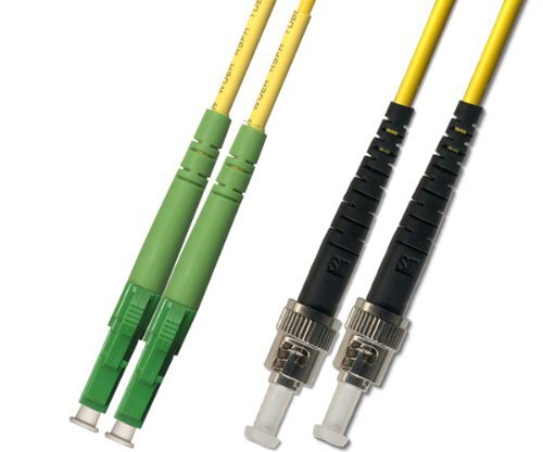 15M Singlemode Duplex Fiber Optic Cable 9/125 LC APC ST UPC Patch Cable Network