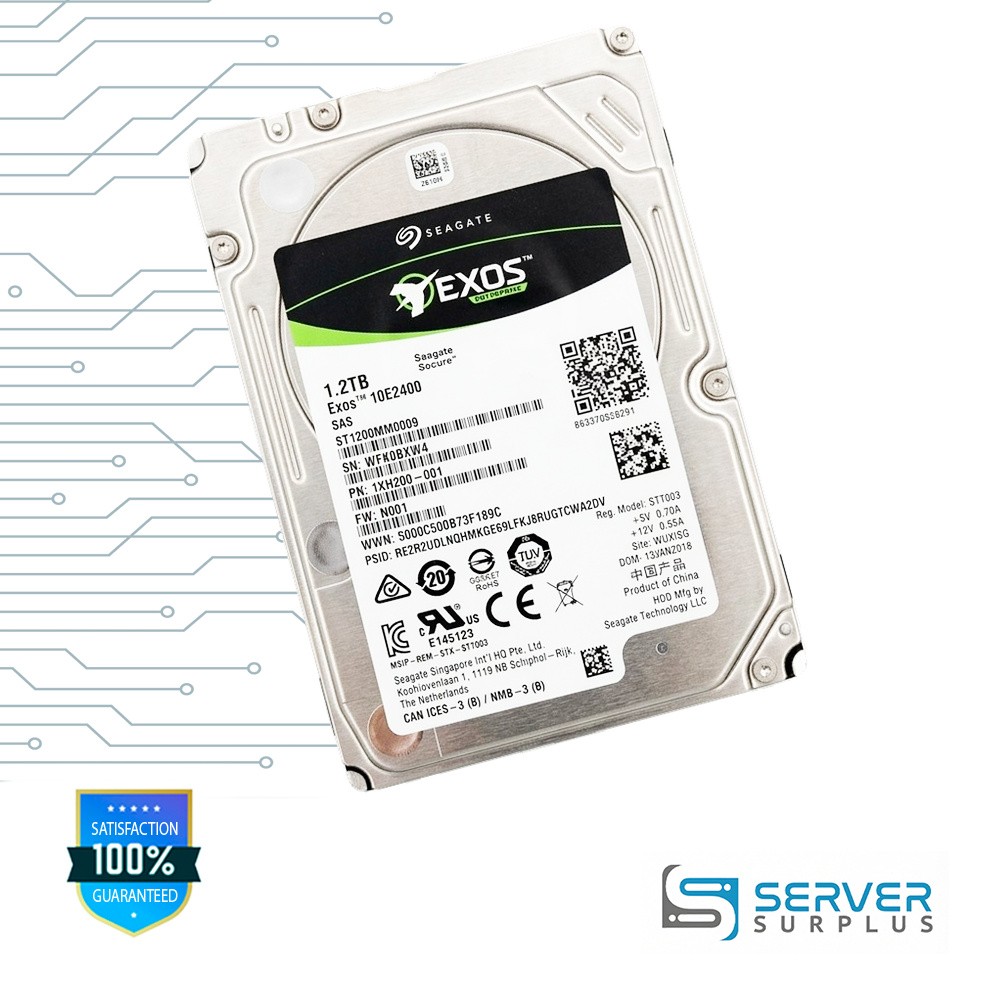 Seagate Exos 10E2400 1.2TB SAS 2.5 in Enterprise HDD | ST1200MM0009