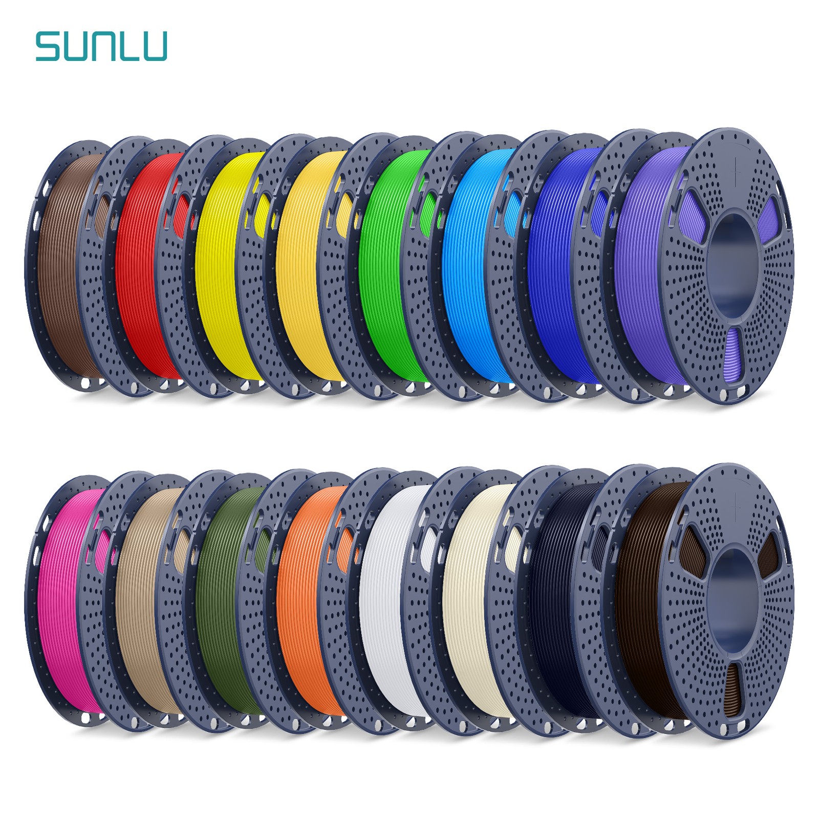 SUNLU 16 Color PLA PLA+ PETG Filament Bundle Multicolor 3D Printer 1.75mm 0.25KG