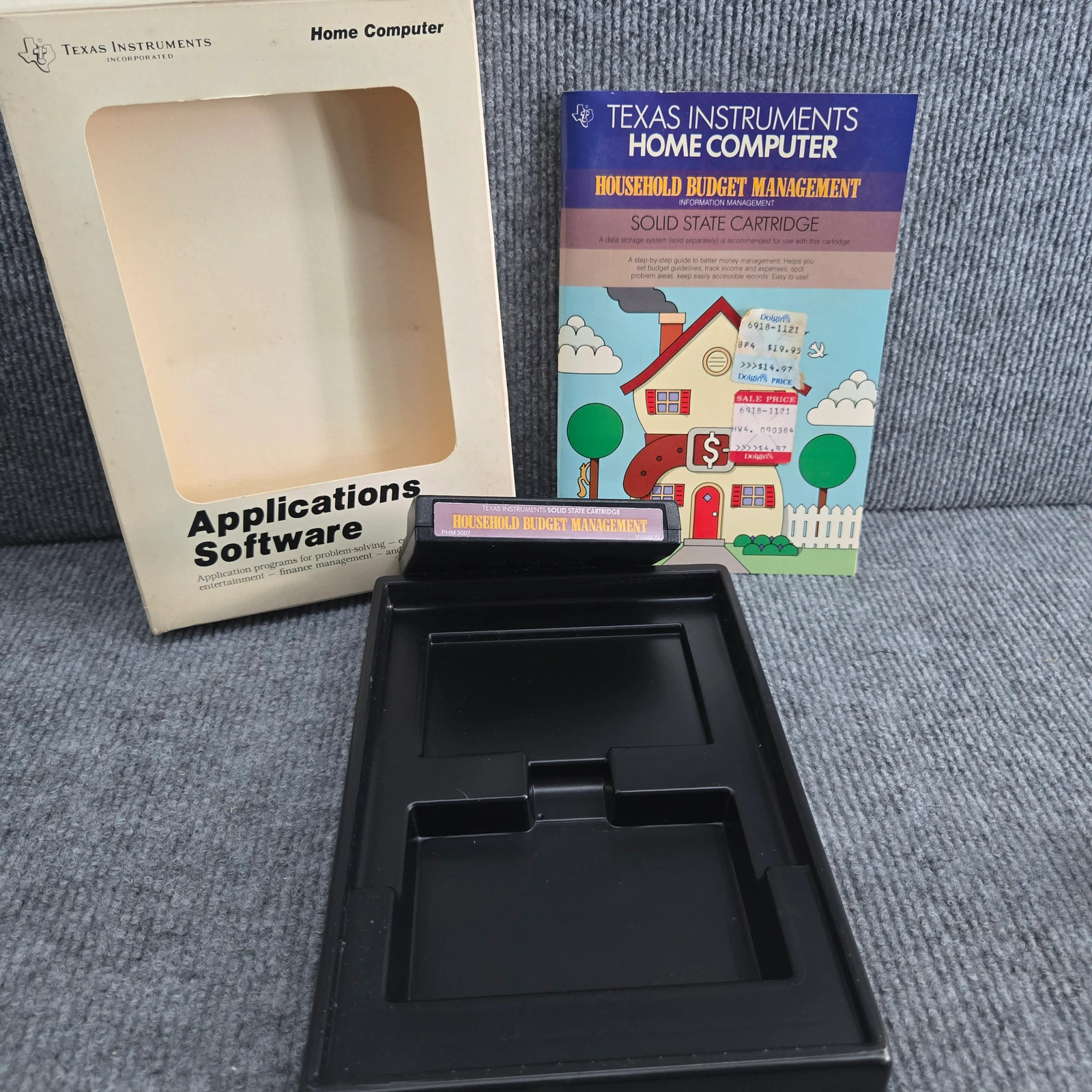 Texas Instruments Home Computer Household Budget Management PHM 3007 Cartridge