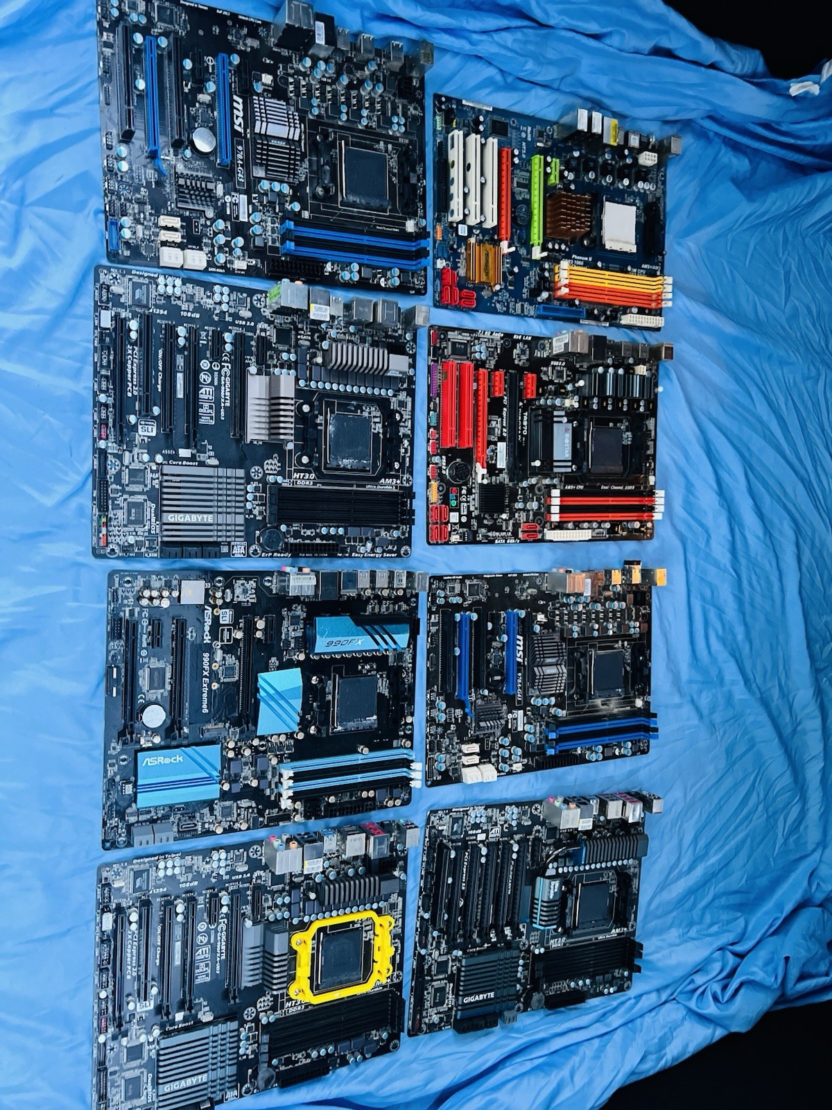 Motherboards - Lot Of 8 - Parts Or Repairs - Untested - Asrock - Msi - Biostar
