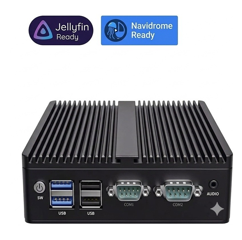 Ready-to-Use Jellyfin & Navidrome Server | Intel N2840 | 1TB HDD | Pre-Conf
