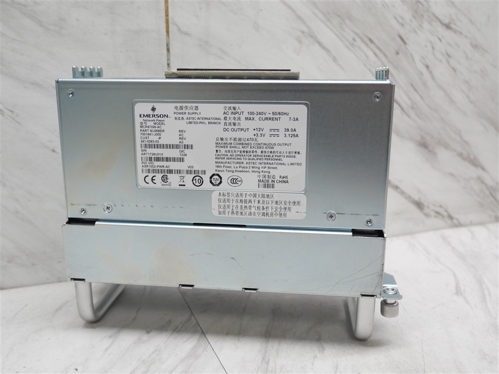 Cisco ASR1002-PWR-AC 341-0263-03 Emerson MCP470W-AC 470W Power Supply
