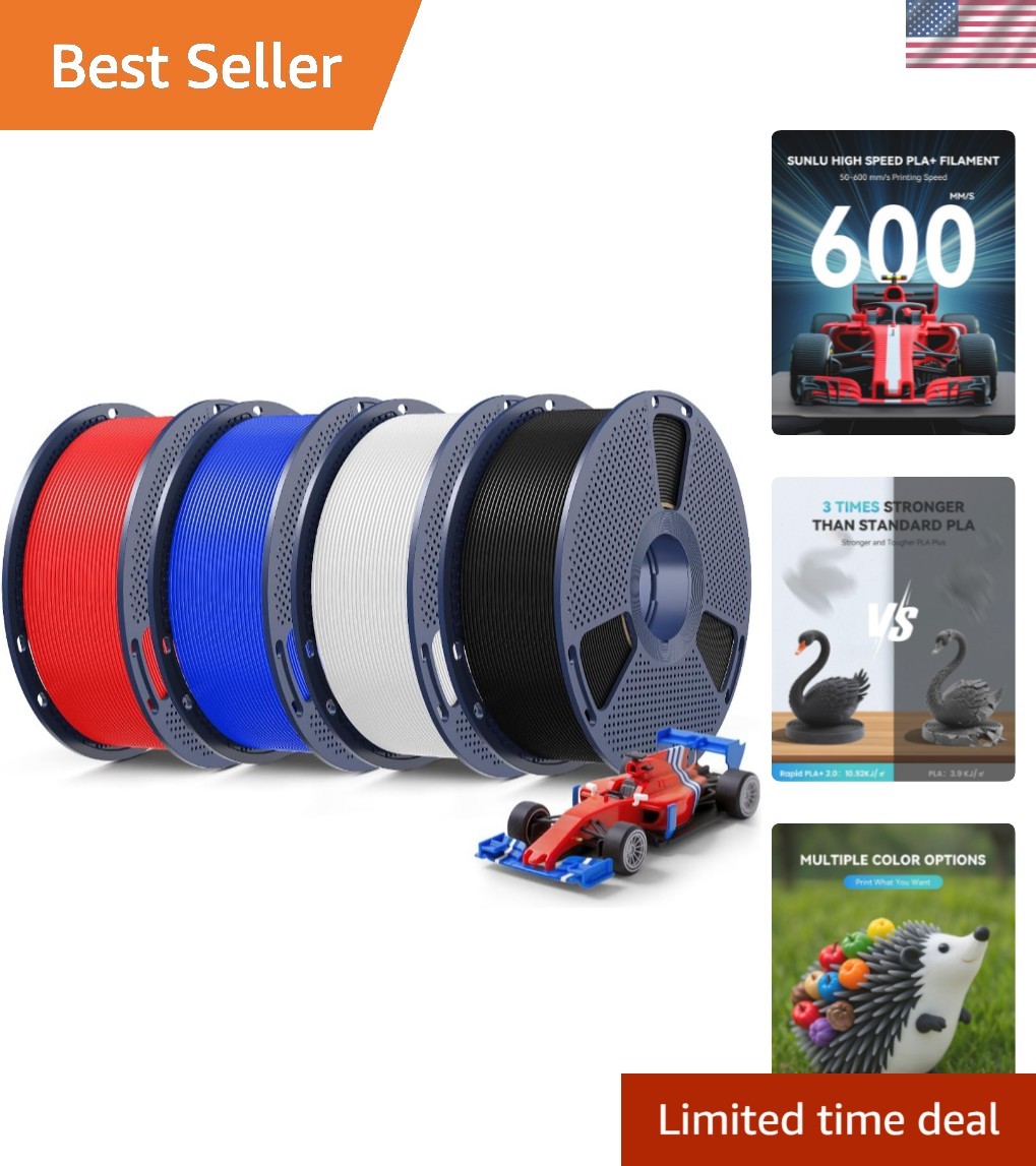 4KG Upgrade PLA+2.0 3D Printer Filament Bundle, PLA Plus 2.0 Filament 1.75mm,...