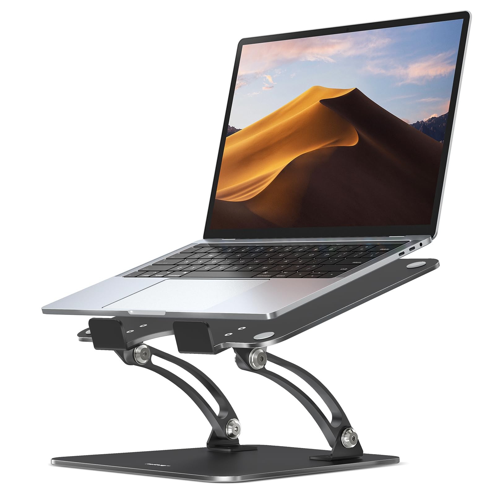Fully Adjustable Laptop Stand for Desk, Dual Foldable Computer Riser