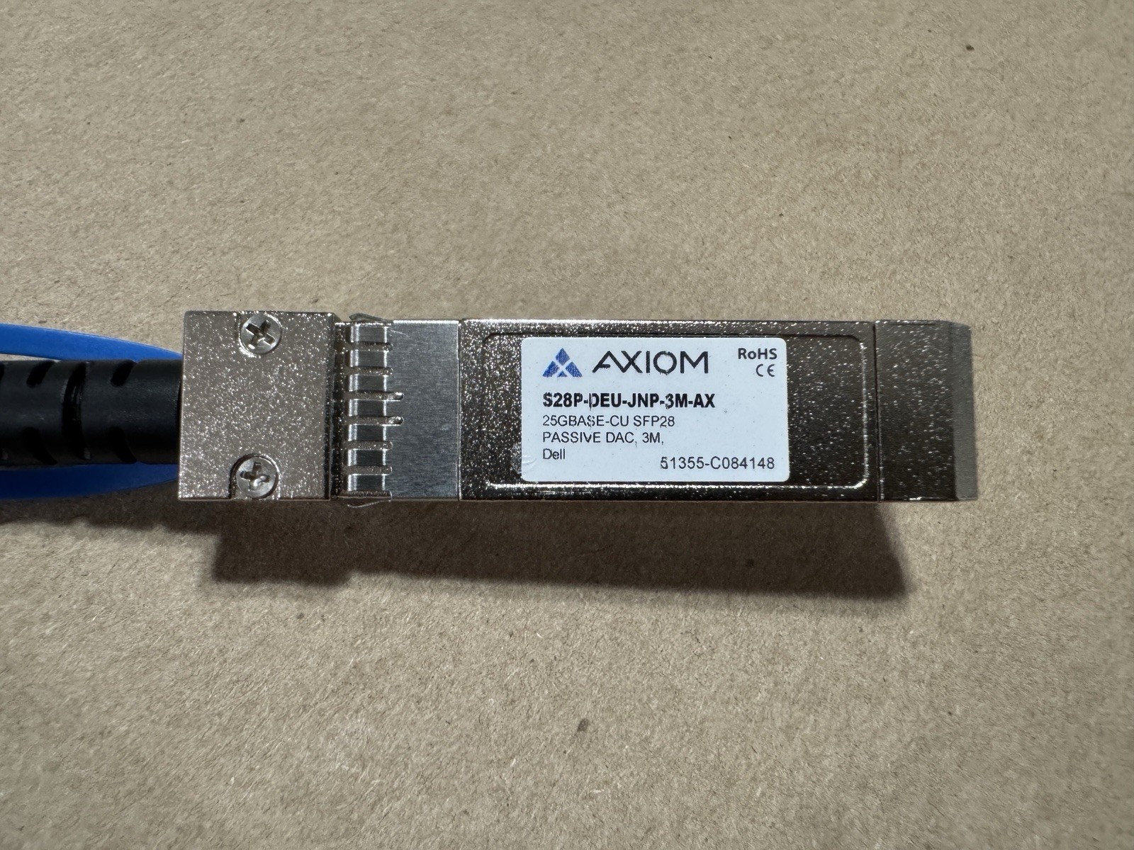 Axiom JNP-SFP-25G-DAC-3M-AX 25GBASE-CU SFP28 Passive DAC 3m Juniper