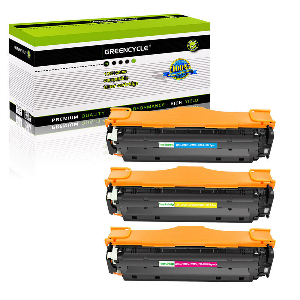 3PK Color Toner Cartridge fit for HP 312A LaserJet M476dw - CF381A CF382A CF383A