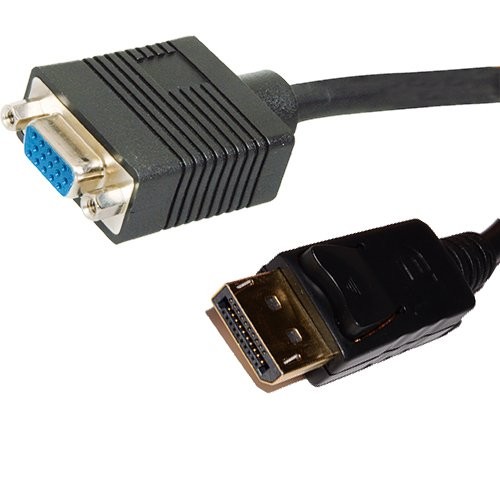 4xem Display Adapter 10 in 20 Pin DisplayPort (M) to 15 Pin HD DSub (HD15) (F),