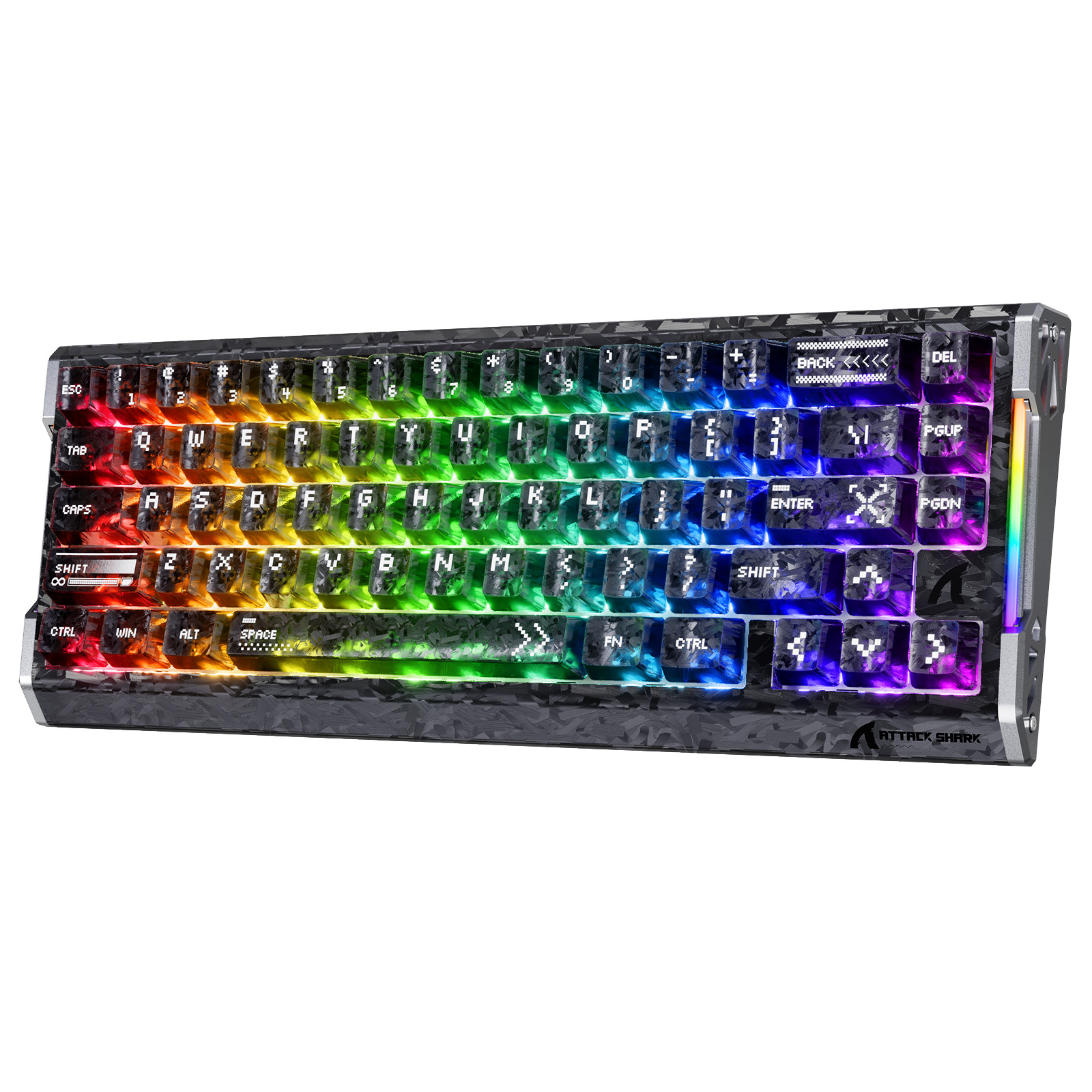 ATTACK SHARK R68 HE Carbon Fiber Rapid Trigger Keyboard Magnetic Switch