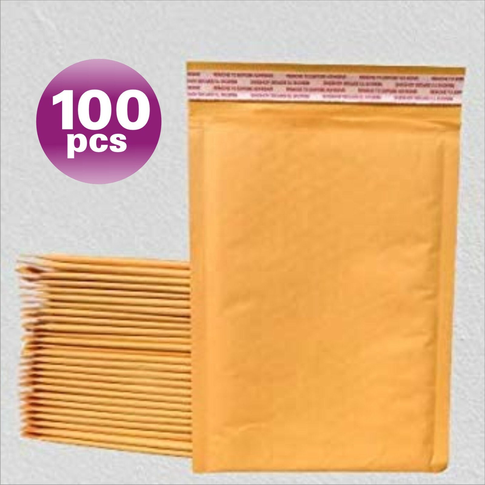 PolycyberUSA  100pcs #3 Kraft Bubble Envelopes Mailers  (Inner 8.5x13.5)