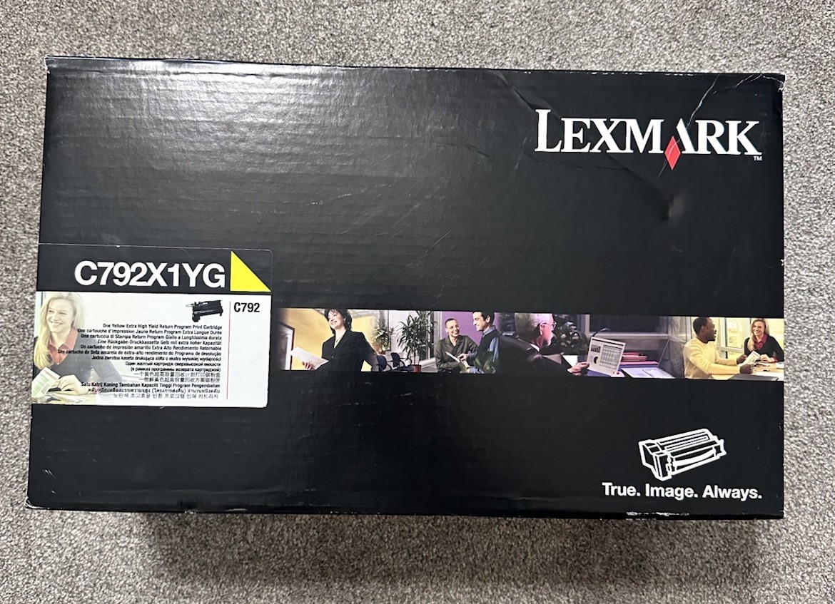 Lexmark C792X1YG Yellow Extra High Yield Return Program Toner Cartridge