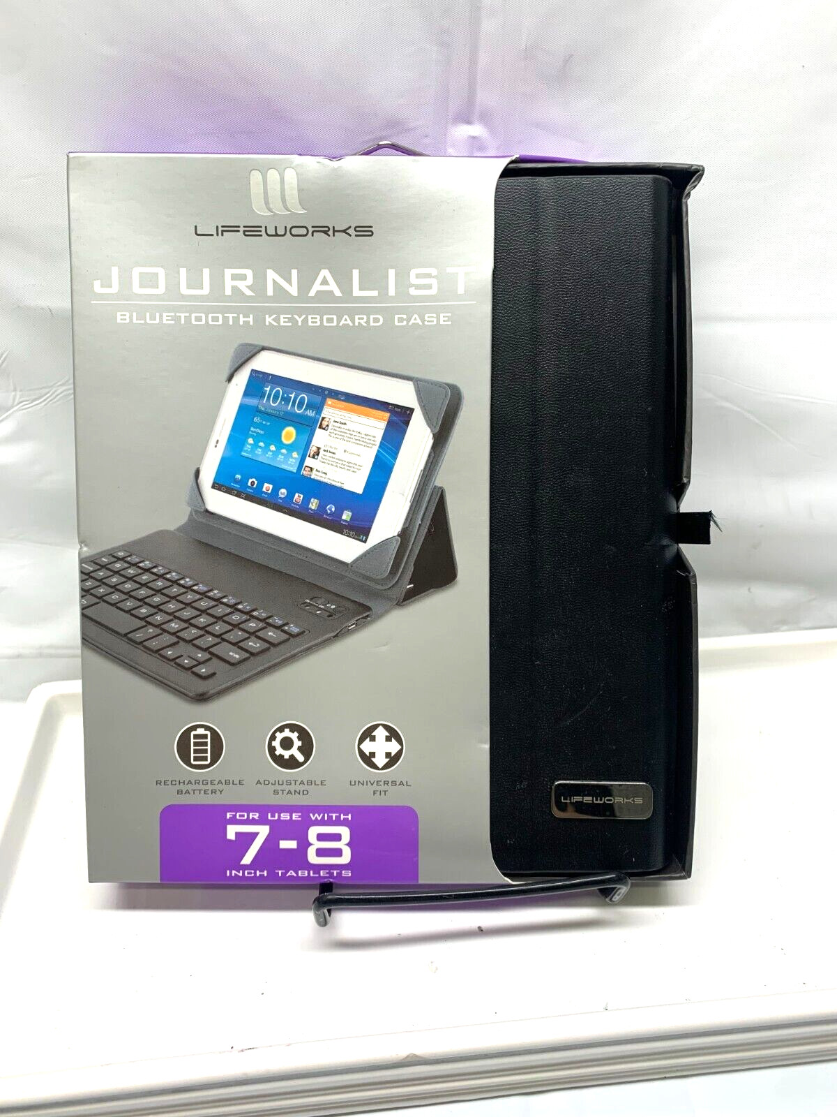 Lifeworks JOURNALIST Bluetooth Keyboard Case 7-8" -Universal Fit-Black*New