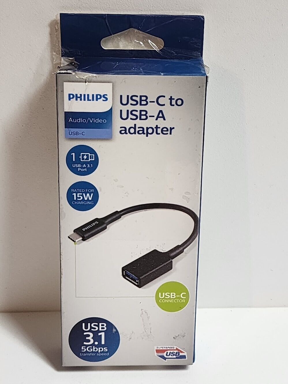 Philips USB-C to 3.1 USB-A Adapter New Openbox