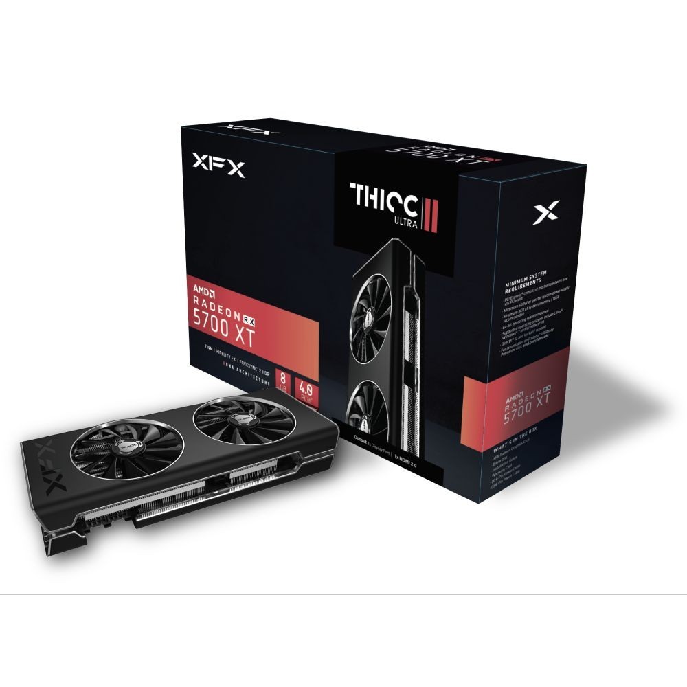 XFX Thicc II Ultra AMD Radeon RX 5700 XT 8GB GDDR6 Graphics Card GPU - RX57XT82