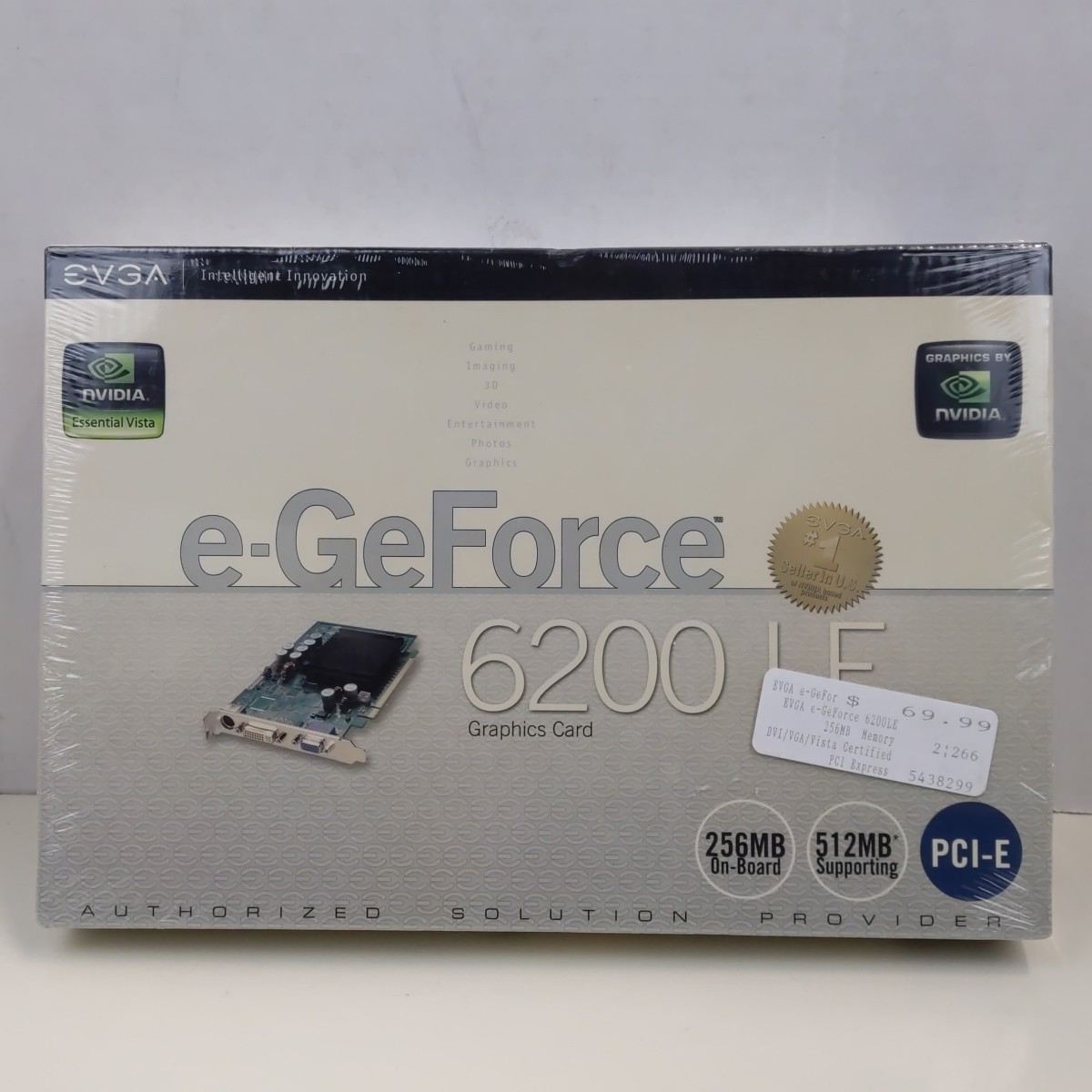 EVGA NVIDIA eGeForce 6200 LE 256MB PCI-E Graphics Card New Sealed Retro PC