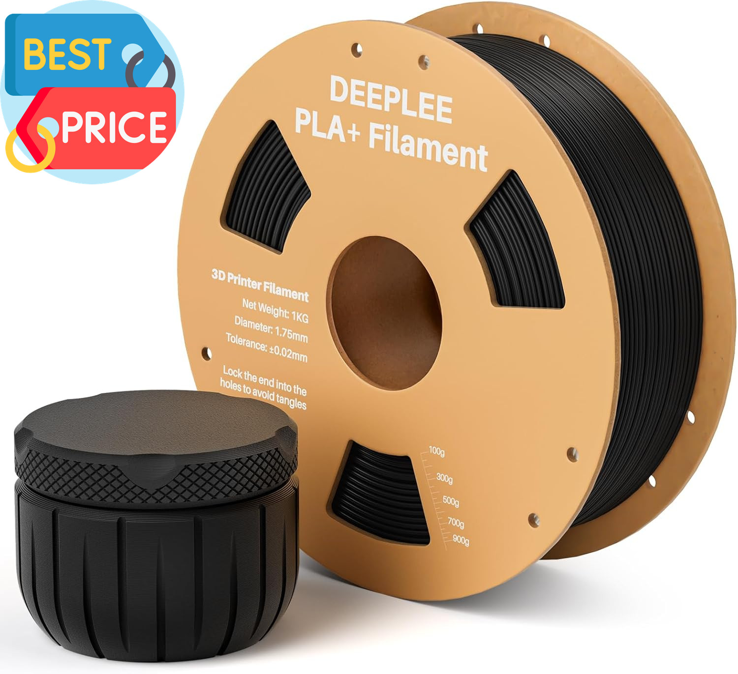 PLA+ 1.75Mm 3D Printer Filament, PLA plus with Dimensional Accuracy +/- 0.02Mm,