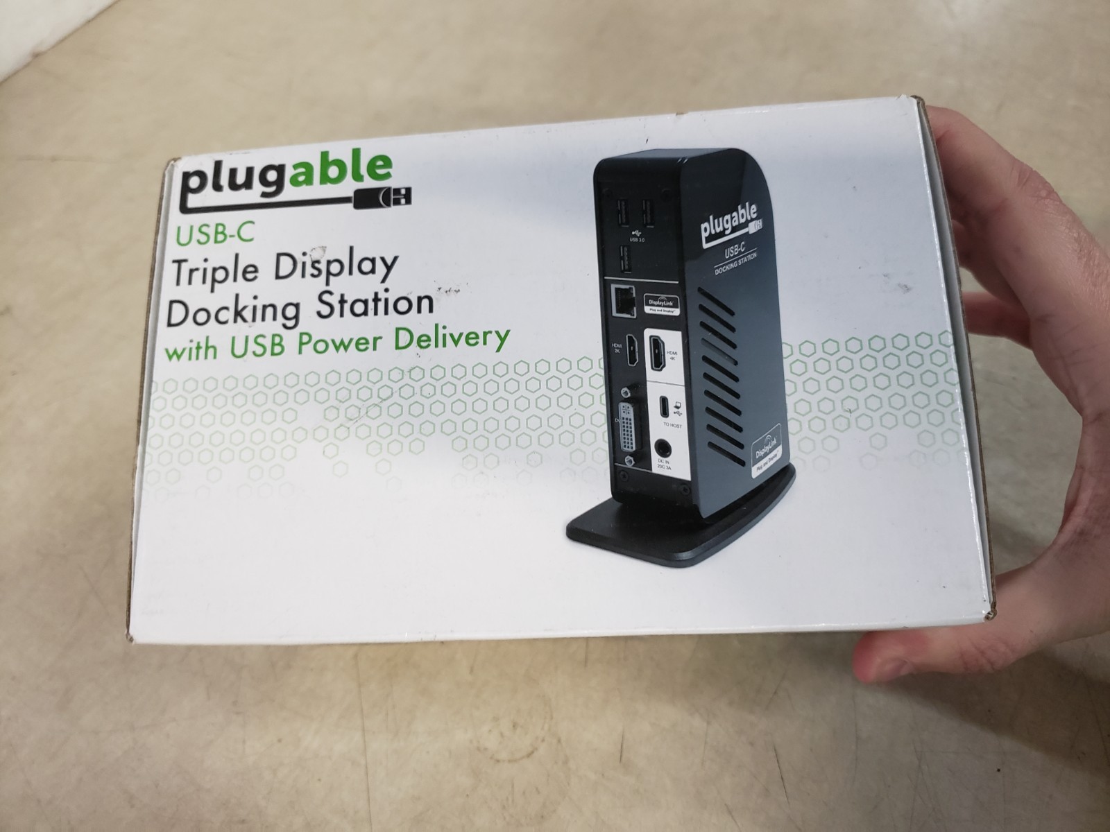 Plugable 13-in-1 USB-C Triple Monitor Docking Station USED