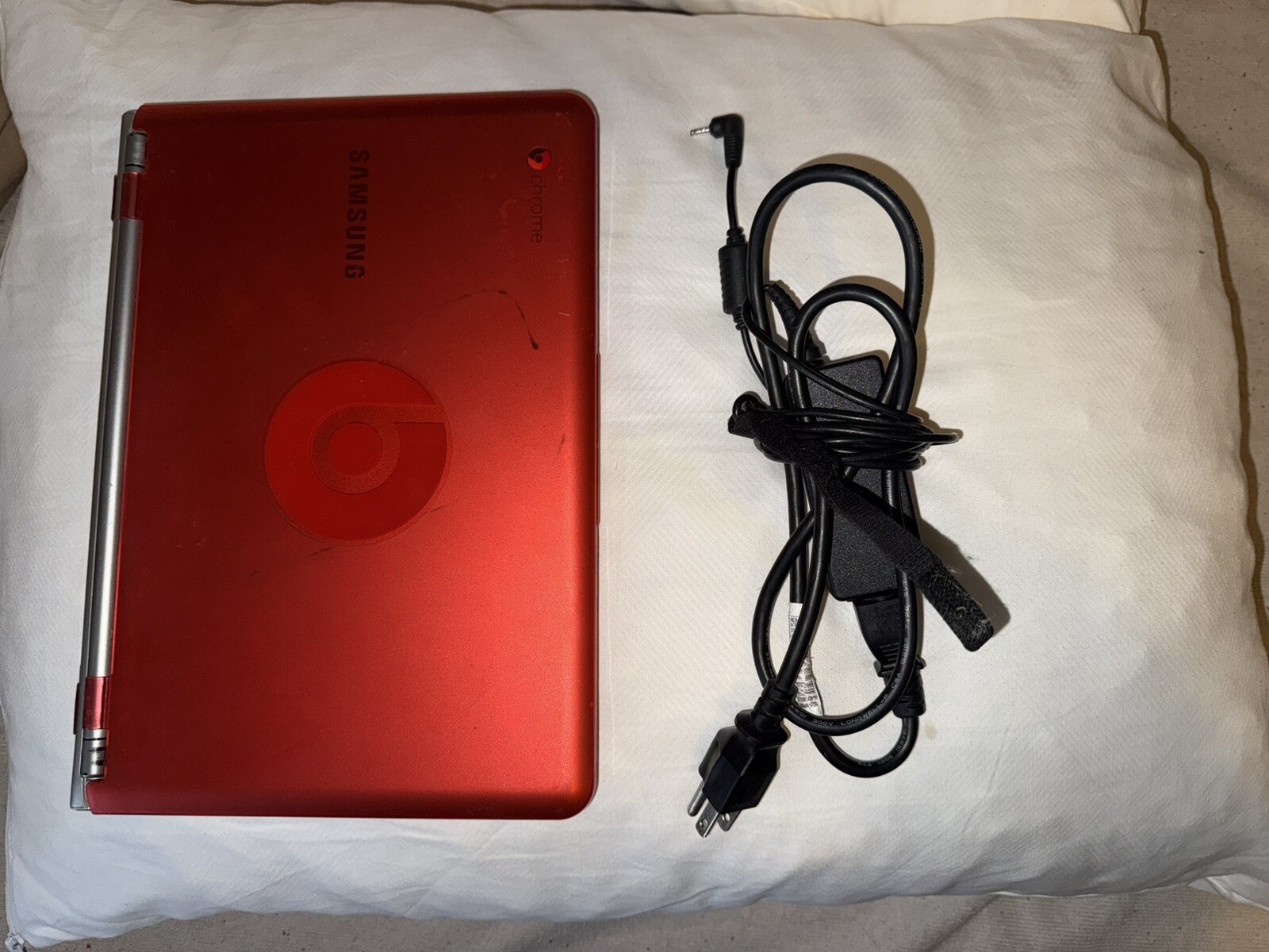 Samsung Chromebook Notebook 11.6” with Red Case Stand  (XE303C12 Model).