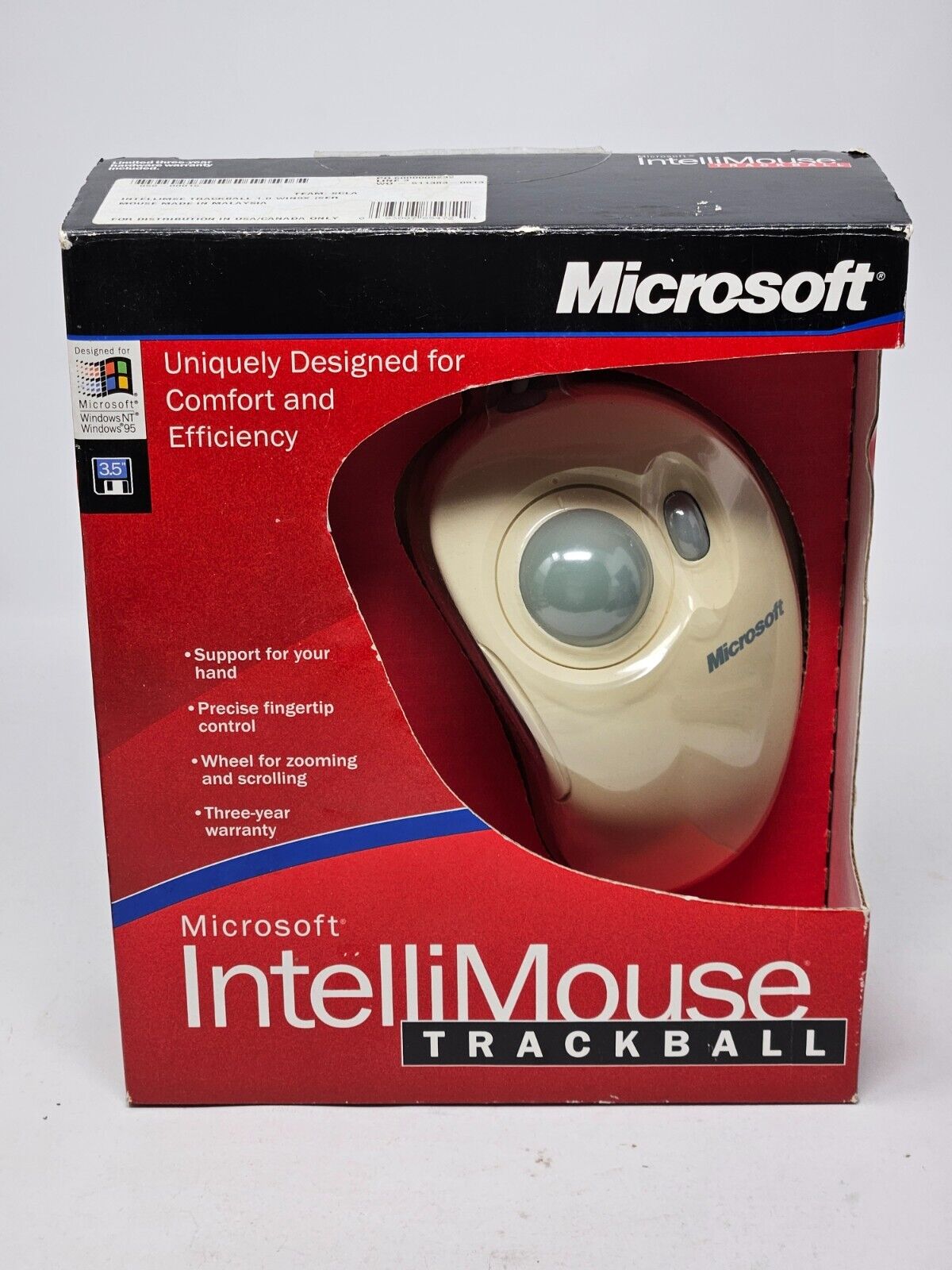 Vintage Microsoft IntelliMouse Trackball Mouse PS/2  New Sealed