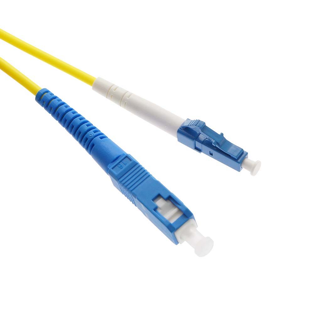 20 Pack of 5m LC/UPC-SC/UPC Singlemode Simplex OFNR 2.0mm Fiber Optic Patch Cabl