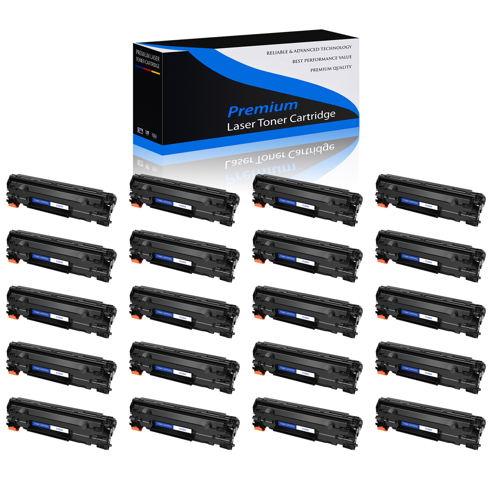 20 Pack CF283A Toner Cartridge for HP LaserJet Pro M127fn M201dw M127fw M127fw