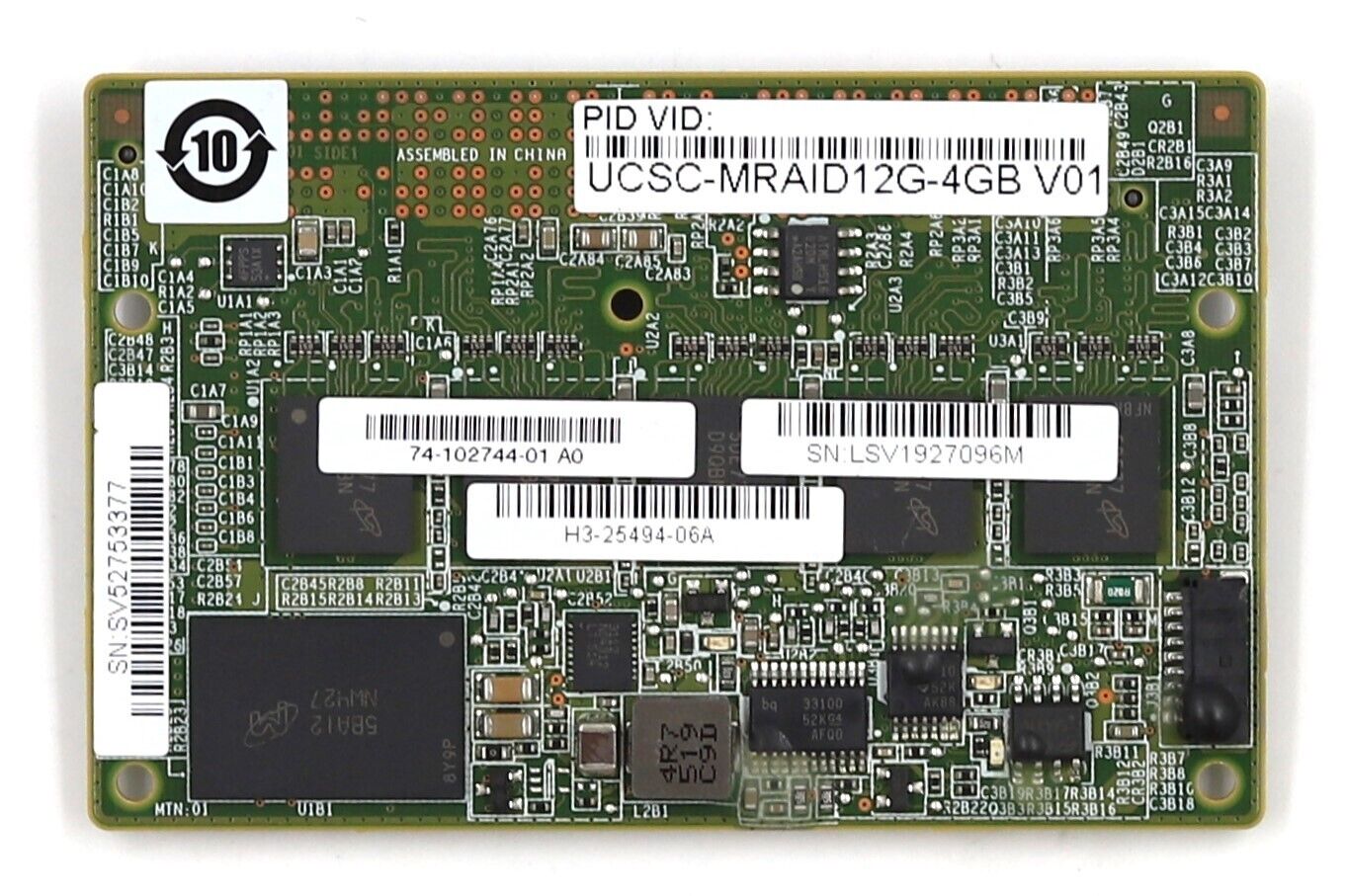 Cisco UCSC-MRAID12G-4GB 4GB Raid Controller Cache Memory P/N:74-102744-01 Tested